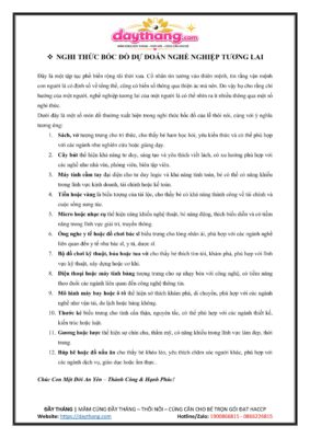 Nghi Thức Bốc Đồ Dự Đoán Nghề Nghiệp Tương Lai