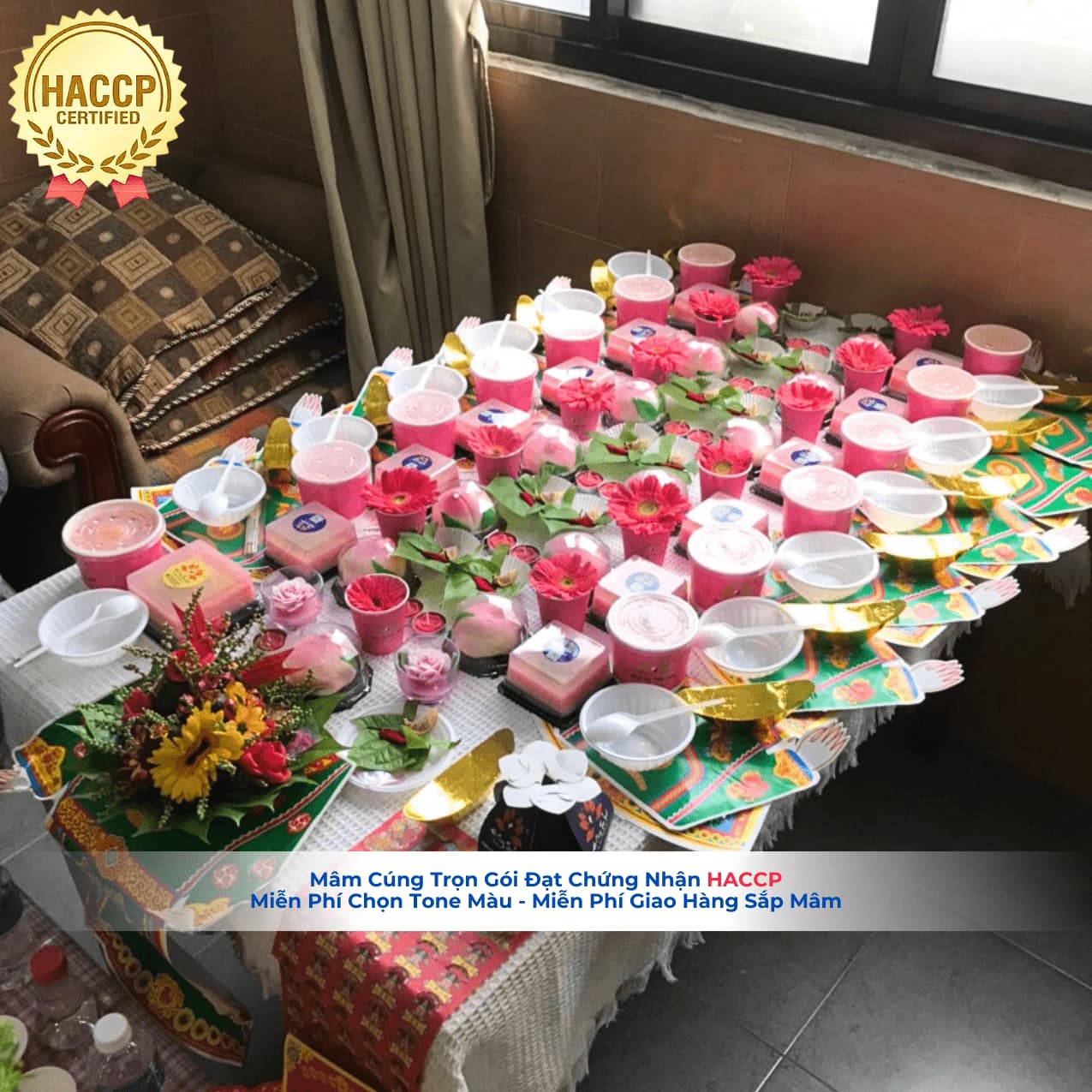 mâm cúng đầy tháng