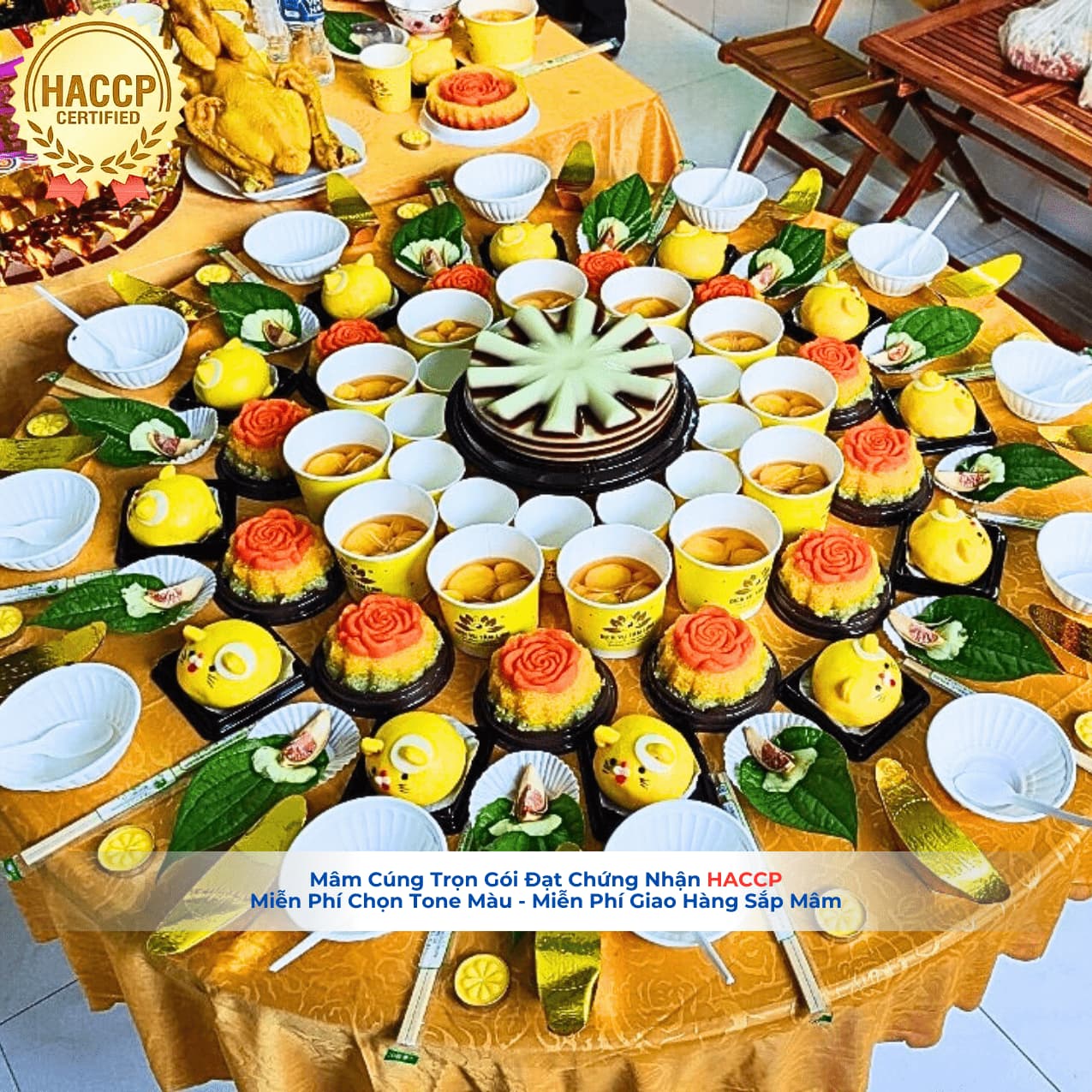 mâm cúng đầy tháng đơn giản tại nhà cho bé